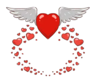 💓 bfdcef4d hati, cinta, sayap, hari valentine telegram sticker