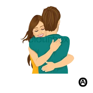 👄 143eff25 Paar, Umarmung, Liebe, Beziehung, Umarmen telegram sticker