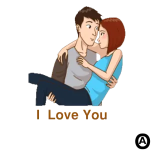 🌹 1b73d91d I Love You Liebe, Romantik, Paar, Zuneigung, Beziehung, Cartoon telegram sticker
