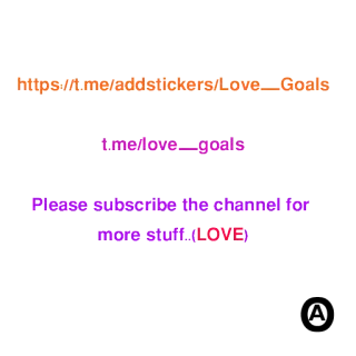 🙏 40e324a8 https://t.me/addstickers/Love__Goals
t.me/love__goals
Please subscribe the channel for
more stuff.(LOVE) telegram, liebe, abonnieren, kanal telegram sticker