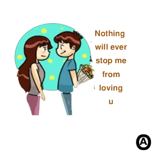 🙂 54e1f354 Nothing will ever stop me from loving u Cartoon, Liebe, Paar, Romantik telegram sticker