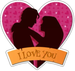 💑 36bbca45 I LOVE YOU love, couple, romance, heart, silhouette, affection, relationship, valentine's day telegram sticker