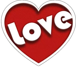 😻 6dce1d47 Love love, heart, sticker, red, white telegram sticker