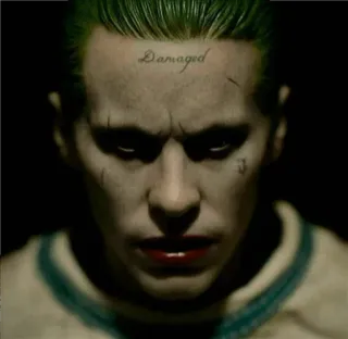 👿 8cdb248f Joker Suicide Squad Damaged Джокер, Отряд самоубийц, злодей, поврежденный, DC Comics, комикс, киногерой whatsapp sticker