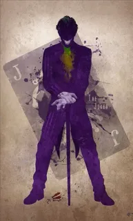 🃏 ea60c461 Joker The Joker Джокер, DC Comics, злодей, преступление, клоун, комикс whatsapp sticker