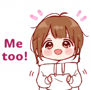 🥺 c88ba34d Me too! Anime, Cô gái, Dễ thương, Kawaii, Chibi, Tôi cũng vậy, Đồng ý telegram sticker