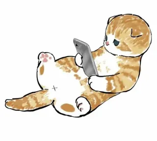 💗 1270c5fc แมว, ลูกแมว, โทรศัพท์, น่ารัก, สัตว์, สก็อตติชโฟลด์ telegram sticker
