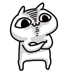 ❤ 09ea970b chat, animal, sticker, dessin animé, mignon, blanc telegram sticker