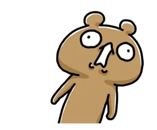 💞 5e285f62 ours, dessin animé, drôle, morve, idiot, personnage telegram sticker