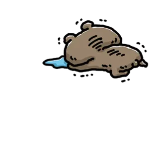 💙 61cb05e7 triste, pleurs, ours, dessin animé, émotionnel, détressé telegram sticker