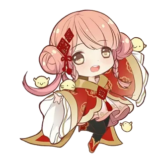 😉 7b7430df Chibi, Kawaii, Schattig, Anime, Manga, Personage, Illustratie, Sticker telegram sticker