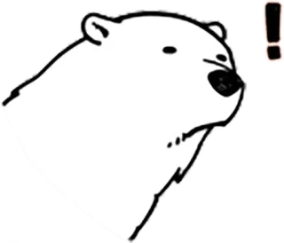 😀 22a98a06 niedźwiedź polarny, zwierzę, kreskówka, naklejka, biały telegram sticker