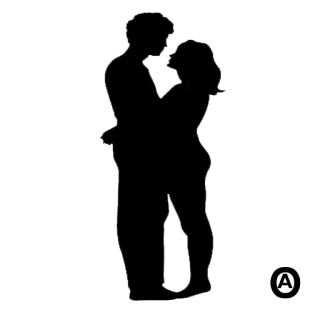 😁 39840033 hình bóng, cặp đôi, tình yêu, sự thân mật, lãng mạn, ôm telegram sticker