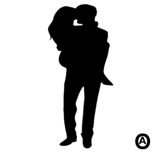 😄 d0bd4086 cặp đôi, hôn, tình yêu, hình bóng, lãng mạn telegram sticker