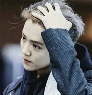 💔 18d64107 homme, personne, célébrité, cheveux gris, portrait, coréen telegram sticker