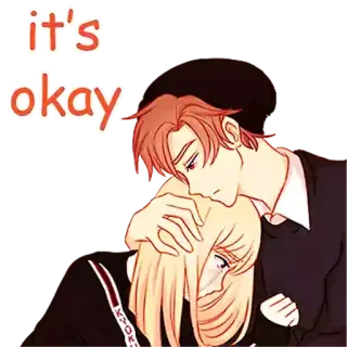 ❤️ 531c7f3c it's okay réconfort, affection, amour, émotions, soutien telegram sticker