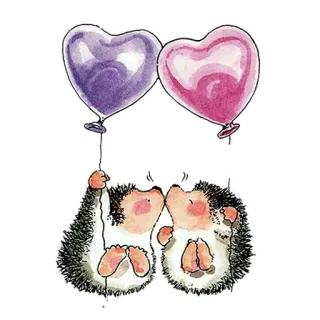 Влюбленный ёжик :: @animesticks telegram stickers