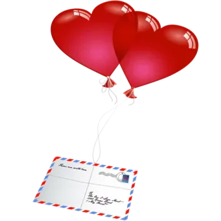 😍 3c1ab6b9 Have fun with this cinta, balon, valentine, hadiah, pesan telegram sticker