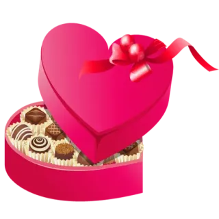 😍 c4da0393 cokelat, permen, manis, hidangan penutup, hari valentine, hati, hadiah telegram sticker