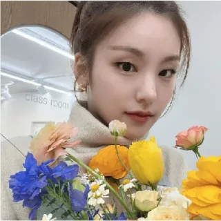 🌺 56e5f252 class room mulher, flores, bonita, interior telegram sticker