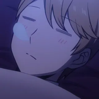 💛 2db25e9f anime, dormire, ragazzo, carino, manga, rilassato, tranquillo telegram sticker