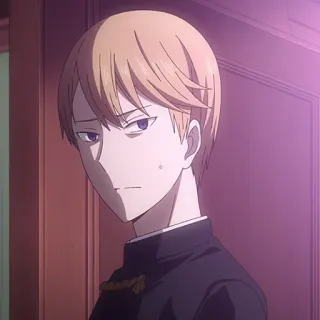 💛 605e8280 Miyuki Shirogane Kaguya-sama: Love Is War anime, personaggio, miyuki shirogane, kaguya-sama, love is war, carino, manga telegram sticker