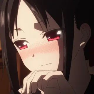 ❤️ 7cc8c3d1 Kaguya Shinomiya Kaguya-sama: Love Is War anime, ragazza, arrossire, Kaguya, Shinomiya telegram sticker