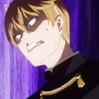 💛 9f97f435 anime, orecchie da gatto, arrabbiato, divertente, maschio, biondo telegram sticker