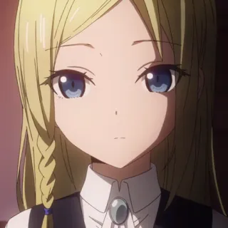 💚 a9d783ff Anime, Ragazza, Capelli biondi, Occhi azzurri, Ritratto telegram sticker