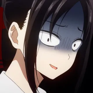 🥴 0c7a291d Kaguya Shinomiya Kaguya-sama: Love Is War 애니메이션, 충격, 무서운, 카구야 님은 고백받고 싶어, 시노미야 카구야, 반응, 웃긴 whatsapp sticker