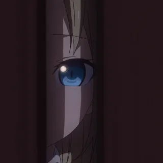 👀 0e8a910c 애니메이션, 눈, 엿보기, 애니메이션, 소녀, 얼굴 whatsapp sticker