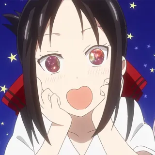 😱 23c249d9 Kaguya Shinomiya Kaguya-sama: Love Is War 애니, 카구야, 러브 이즈 워, 시노미야, 충격, 귀여운, 반응, 애니 여자 whatsapp sticker