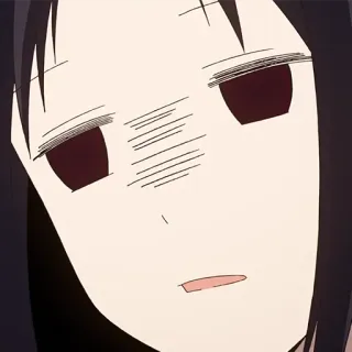 😒 3caea157 애니메이션, 여자, 표정, 지루함, 카구야님은 고백받고 싶어, 애니메이션 여자, 실망한 whatsapp sticker