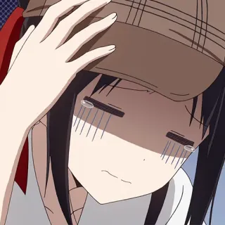 😢 4ccb7568 Kaguya Shinomiya Kaguya-sama: Love Is War 애니메이션, 울음, 슬픔, 카구야님은告하고싶어, 러브 이즈 워, 감정적인 whatsapp sticker