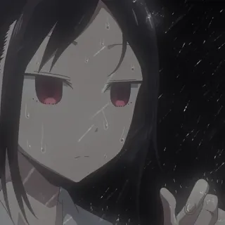 😕 d7fbe6cc 애니메이션, 만화, 비, 소녀, 땀 whatsapp sticker