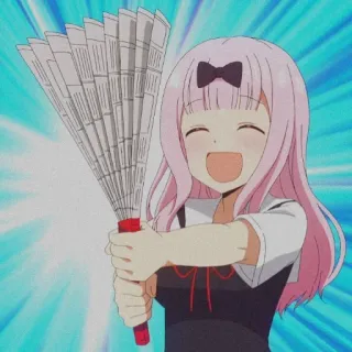 😠 005b516f Chika Fujiwara Kaguya-sama: Love Is War Anime, Chika, Fujiwara, Fã, Feliz, Fofo telegram sticker