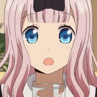 💈 e9325509 Chika Fujiwara Kaguya-sama: Love Is War anime, Chika Fujiwara, Kaguya-sama, desenho animado, cabelo rosa, fofo telegram sticker