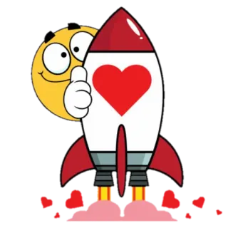 ❤ be5cd06d tên lửa, biểu tượng cảm xúc, yêu, trái tim, nhãn dán, phim hoạt hình, thích, giơ ngón tay cái telegram sticker