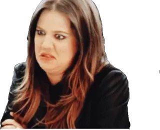 👱 07adce91 Khloe Kardashian célébrité, réaction, dégoût, mème, drôle, télé-réalité, kardashian whatsapp sticker