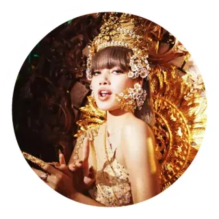 ❤️ 51e9914b Lisa cantante, donna, idol, oro, musica, stile telegram sticker