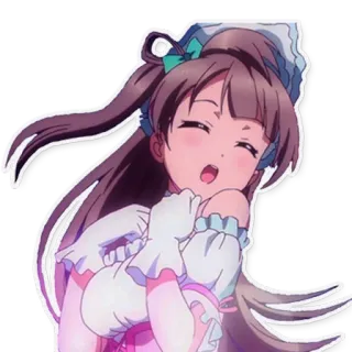 😍 9a37d0e2 Аниме, Девушка, Милый, Мультфильм, Иллюстрация telegram sticker