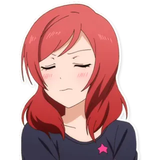 💐 ac282fa3 Maki Nishikino Love Live! Аниме, Девушка, Маки Нишикино, Love Live!, Мультфильм telegram sticker