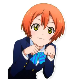 🐈 cd75851a Rin Hoshizora Love Live! Аниме, Милый, Девушка, Айдол, Школьная форма, Love Live! telegram sticker