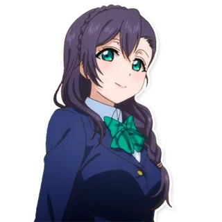 😊 eae31c95 Shioriko Mifune Love Live! Nijigasaki High School Idol Club Аниме, Девушка, Школьная форма, Айдол telegram sticker