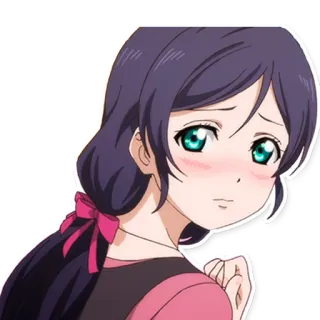 ☺️ fdd683d9 аниме, девушка, персонаж, грустный, милый telegram sticker