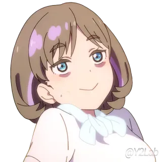 😖 2436aa90 ragazza anime, cartone animato, faccia compiaciuta, personaggio anime, malizioso/a, illustrazione telegram sticker