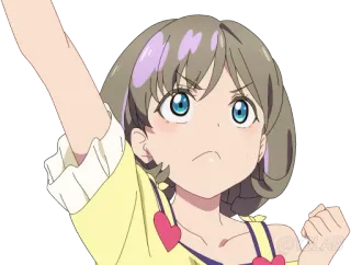 ✊ 444db371 Anime, Ragazza, Carina, Eccitata, Cartone animato telegram sticker