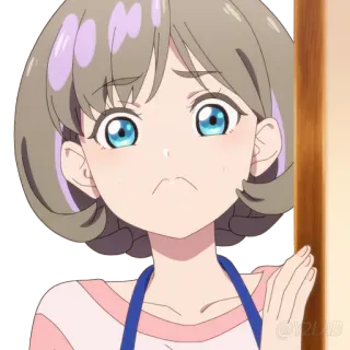 😣 9c72ad7c Anime, Cartone animato, Carino, Ragazza, Personaggio, Illustrazione telegram sticker