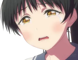 😭 a5068122 anime, piangere, triste, ragazza, lacrime, emozionale, primo piano telegram sticker