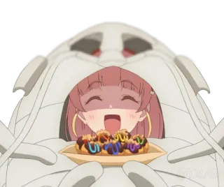 🐛 a52b705a Anime, Ragazza, Dolce, Cibo, Carino, Kawaii, Dolci, Ciambelle telegram sticker